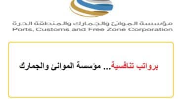 برواتب تنافسية… مؤسسة الموانئ والجمارك والمنطقة الحرة نوفر وظائف في دبي