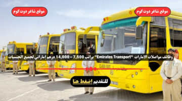 وظائف مواصلات الامارات 2025 Emirates Transport براتب 7500 – 14000 درهم إماراتي لجميع الجنسيات