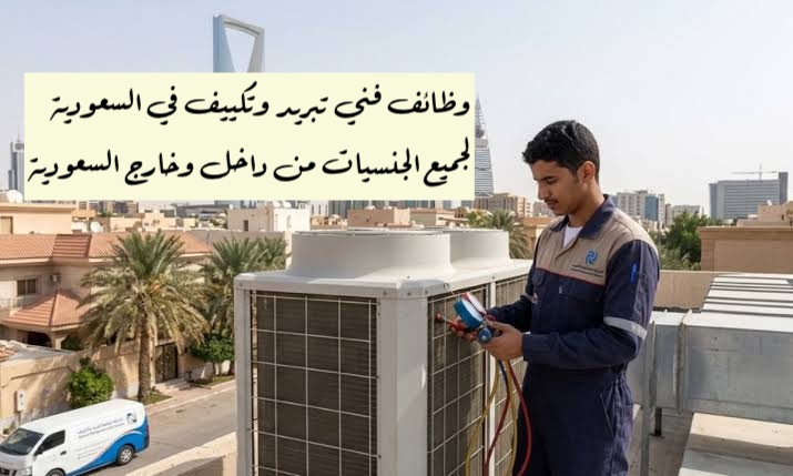 وظائف فني تبريد وتكييف في السعودية لجميع الجنسيات من داخل وخارج السعودية 1 وظائف فني تبريد وتكييف في السعودية
