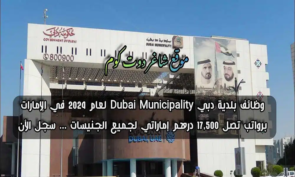وظائف بلدية دبي Dubai Municipality لعام 2024 في الإمارات برواتب تصل 17,500 درهم إماراتي لجميع الجنيسات ... سجل الأن 1 وظائف بلدية دبي Dubai Municipality لعام 2024 في الإمارات برواتب تصل 17,500 درهم إماراتي لجميع الجنيسات ... سجل الأن