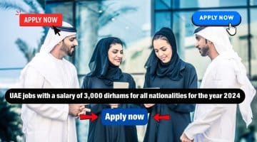 UAE jobs with a salary of 3000 dirhams for all nationalities for the year 2024