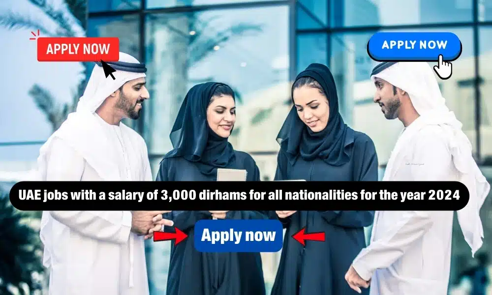 UAE jobs with a salary of 3,000 dirhams for all nationalities for the year 2024 1 UAE jobs with a salary of 3,000 dirhams for all nationalities for the year 2024