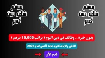 بدون خبرة . وظائف في دبي اليوم براتب 10000 درهم