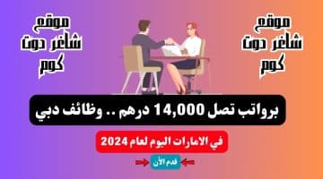 برواتب تصل 14000 درهم . وظائف دبي