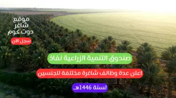 صندوق التنمية الزراعية نفاذ اعلن عدة وظائف شاغرة مختلفة للجنسين لسنة 1446هــ