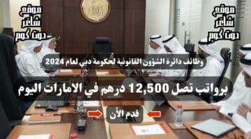 وظائف دائرة الشؤون القانونية لحكومة دبي لعام 2024 برواتب تصل 12500 درهم في الامارات اليوم قدم الأن