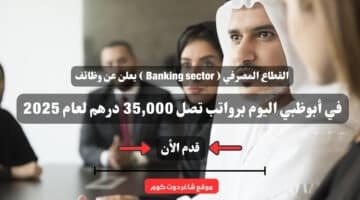 القطاع المصرفي Banking sector يعلن عن وظائف في أبوظبي اليوم برواتب تصل 35000 درهم لعام 2025