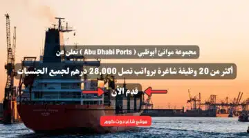 مجموعة موانئ أبوظبي Abu Dhabi Ports تعلن عن أكثر من 20 وظيفة شاغرة برواتب تصل 28000 درهم لجميع الجنسيات