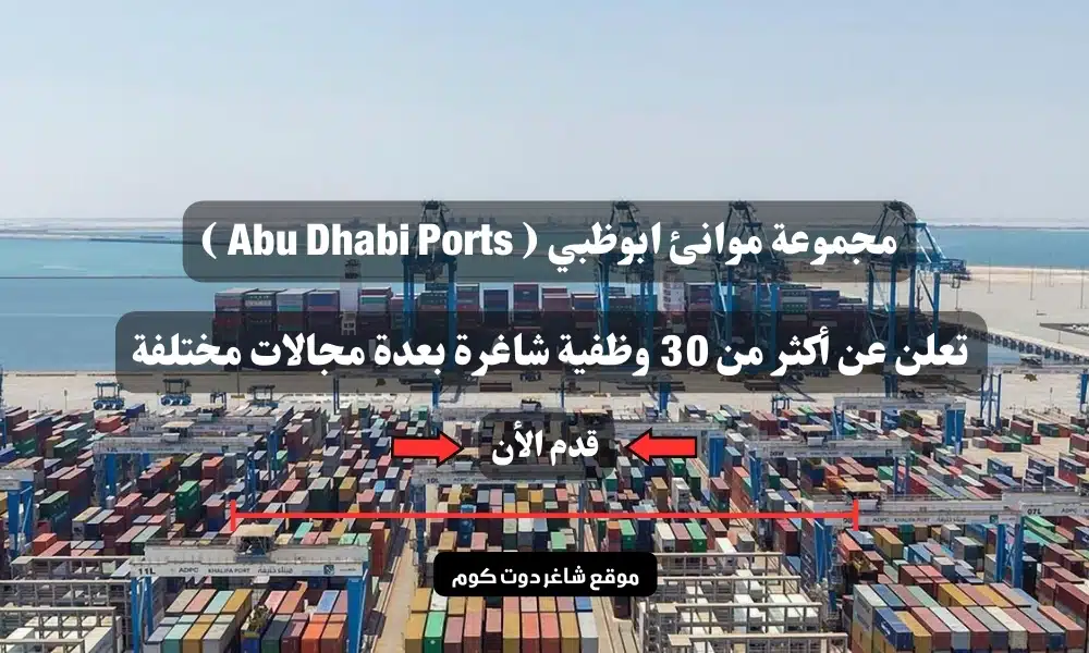 مجموعة موانئ ابوظبي ( Abu Dhabi Ports ) تعلن عن أكثر من 30 وظفية شاغرة بعدة مجالات مختلفة ( قدم الأن )