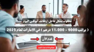 مطلوب بشكل عاجل وظائف أبوظبي اليوم براتب 9000 11،000 درهم في الامارات لعام 2025