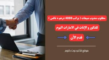 مطلوب مندوب مبيعات براتب 4000 درهم نافس للذكور و الإناث في الامارات اليوم . قدم الأن