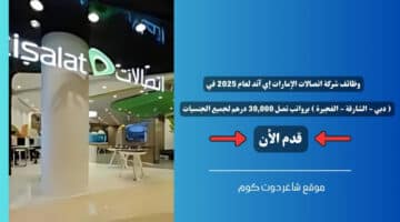 وظائف شركة اتصالات الإمارات إي آند لعام 2025 في دبي الشارقة الفجيرة برواتب تصل 30000 درهم لجميع الجنسيات