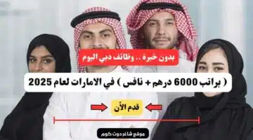 بدون خبرة . وظائف دبي اليوم براتب 6000 درهم نافس في الامارات لعام 2025 سجل الأن