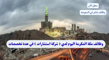 وظائف مكة المكرمة اليوم لدي شركة استشارات في عدة تخصصات