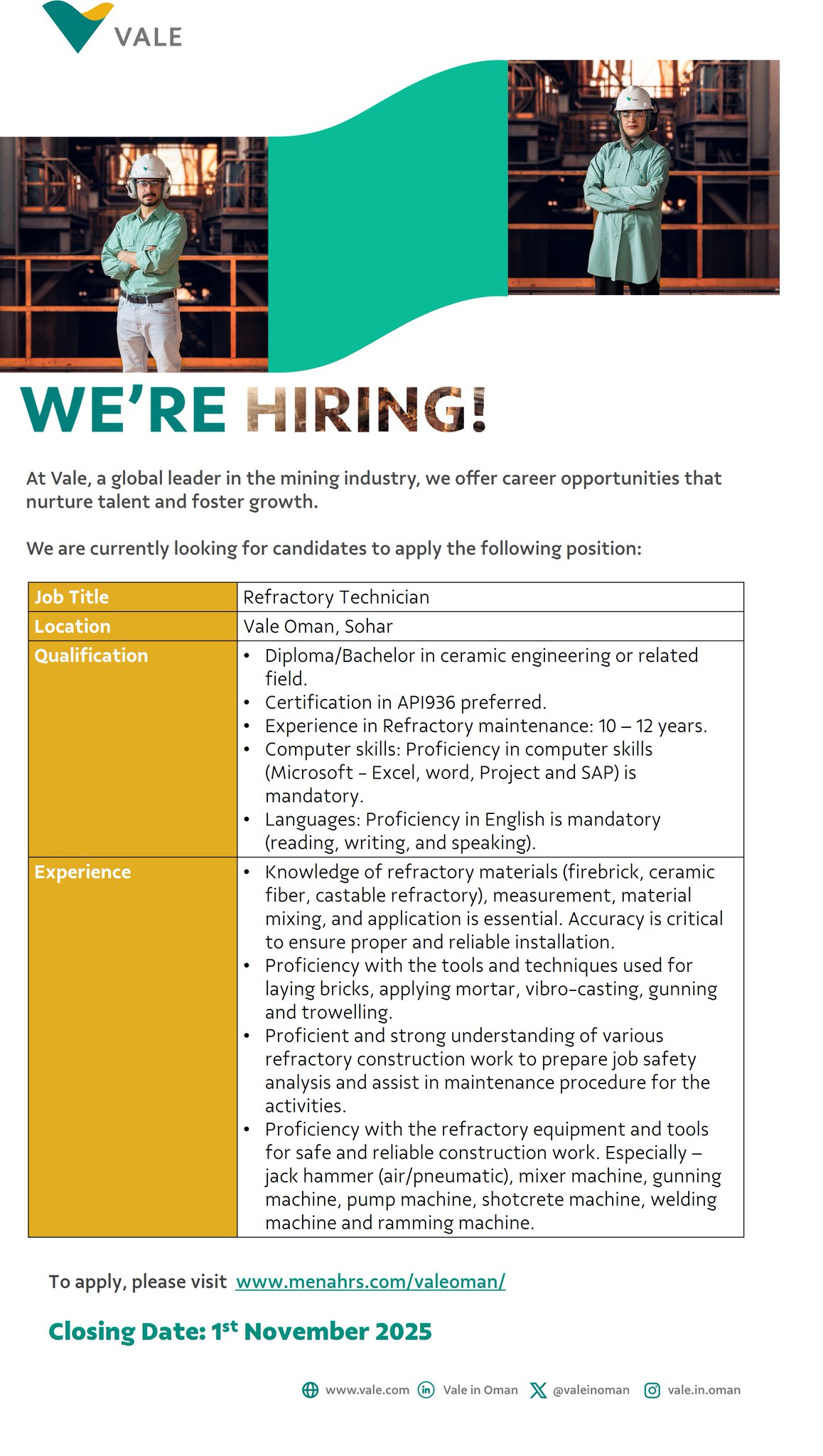 وظائف شركة فالي صحار ( إدارية - هندسية - فنية ) 2 IMG 9340