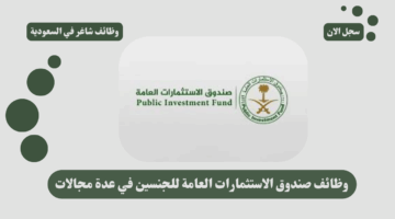 وظائف صندوق الاستثمارات العامة للجنسين في عدة مجالات