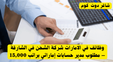 وظائف في الامارات شركة الشحن في الشارقة – مطلوب مدير حسابات إماراتي براتب 15000