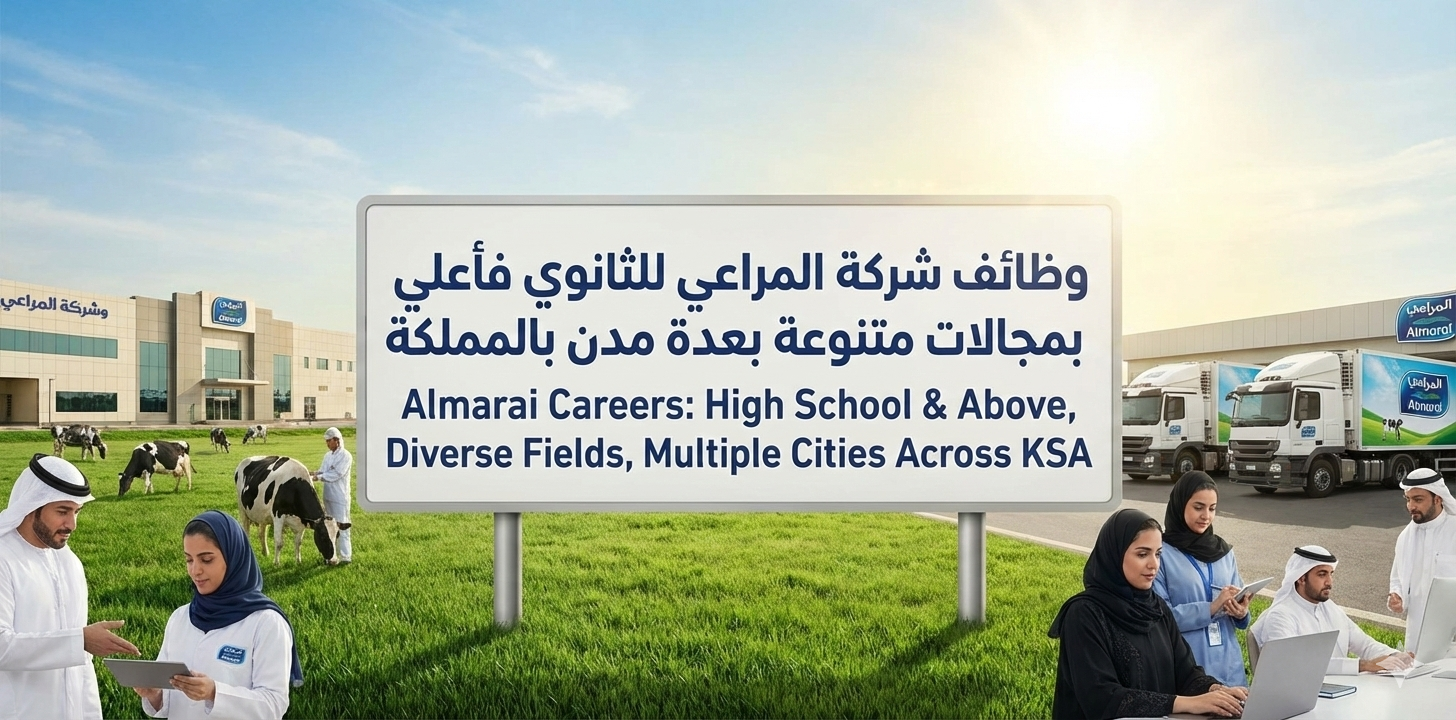 وظائف شركة المراعي للثانوي فأعلي بمجالات متنوعة بعدة مدن بالمملكة