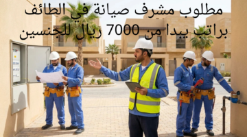 مطلوب مشرف صيانة في الطائف براتب يبدا من 7000 ريال للجنسين