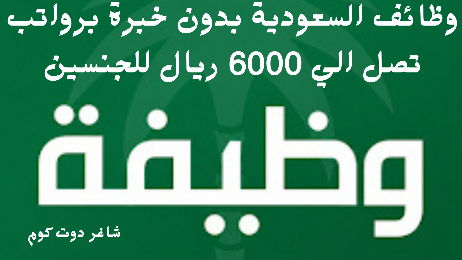 وظائف السعودية بدون خبرة برواتب تصل الي 6000 ريال للجنسين 1 وظائف السعودية بدون خبرة برواتب تصل الي 6000 ريال للجنسين
